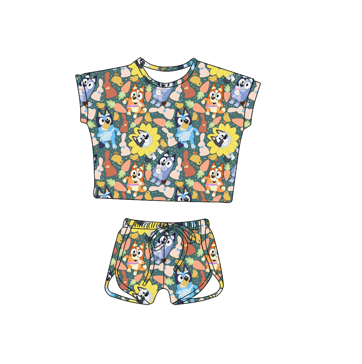 Hoppy Heeler Holiday Bamboo Youth 9y to 15y PJ's & Lounge Set