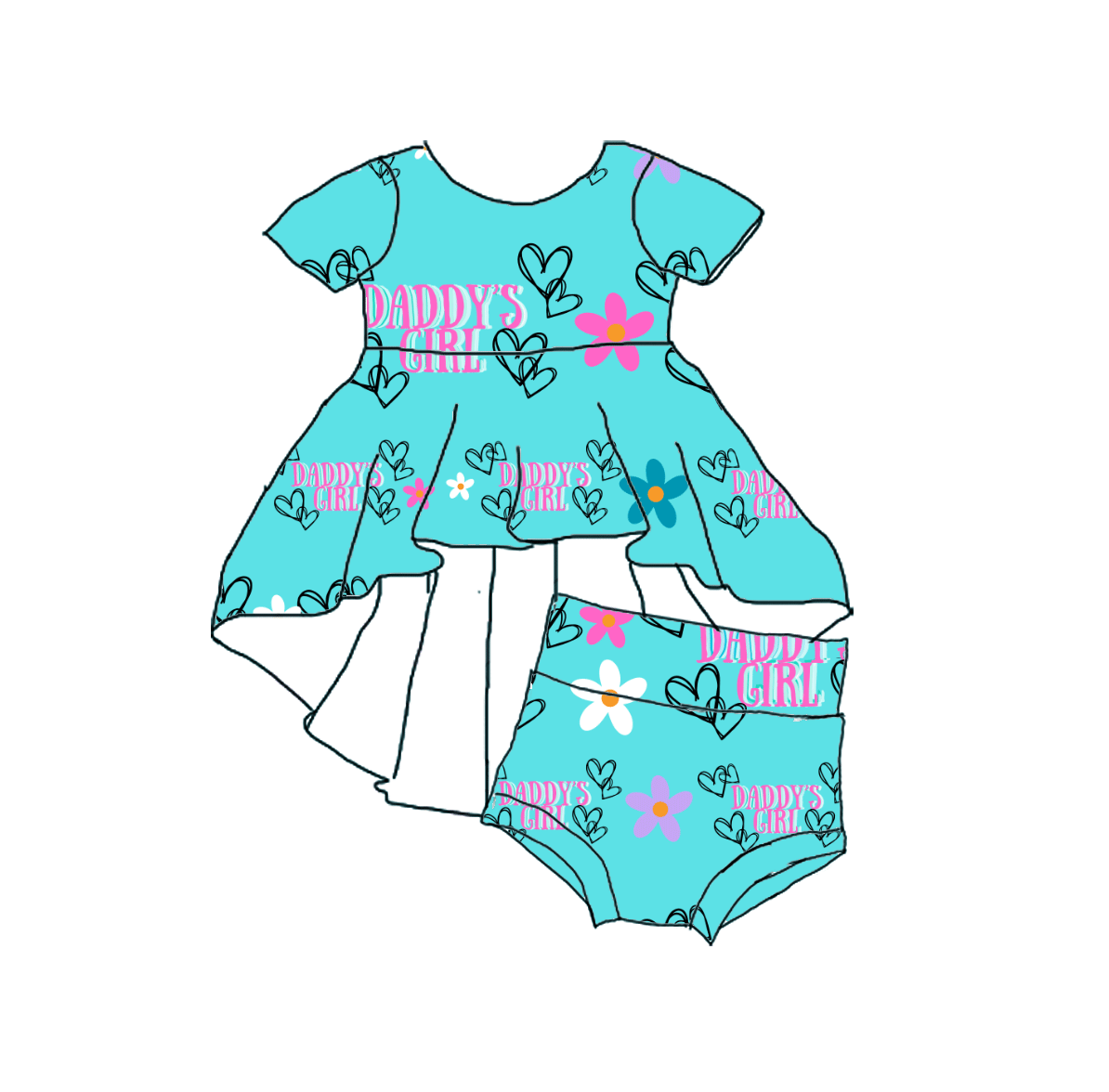 Daddy's Girl Bamboo Hazel Bummie Set