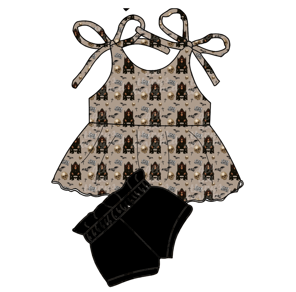 Crazy Train Vibes Bamboo Infants Newborn to 18m Dresses & Peplum Sets