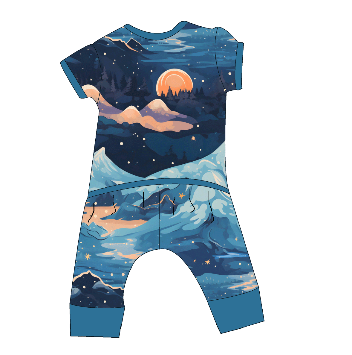 Azure Peaks Bamboo Envelop Romper