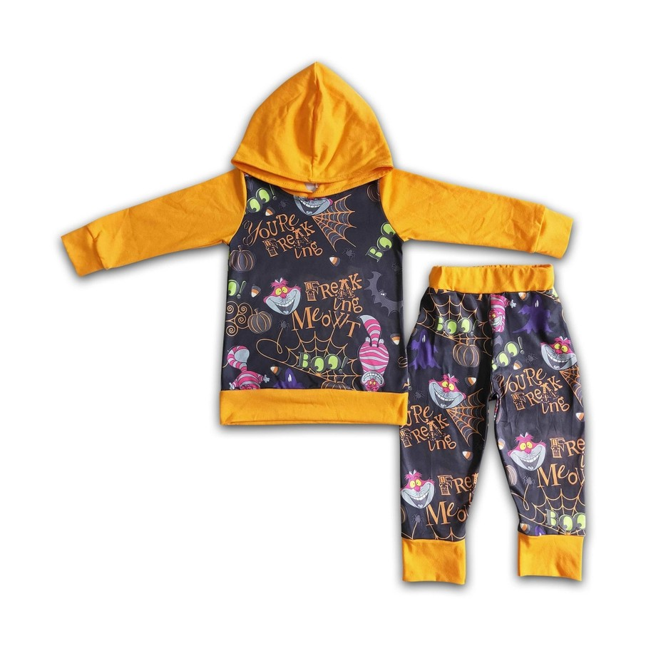 Boo Alice Orange Long Sleeve Hoddie Set