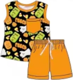 Monster Mash Munchies Bamboo Youth 9y to 15y 2pc Sets