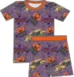 Spooky Town Express Bamboo Youth 9y to 15y PJ's & Lounge Set