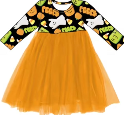 Monster Mash Munchies Bamboo Infants Newborn to 18m Dresses & Peplum Sets