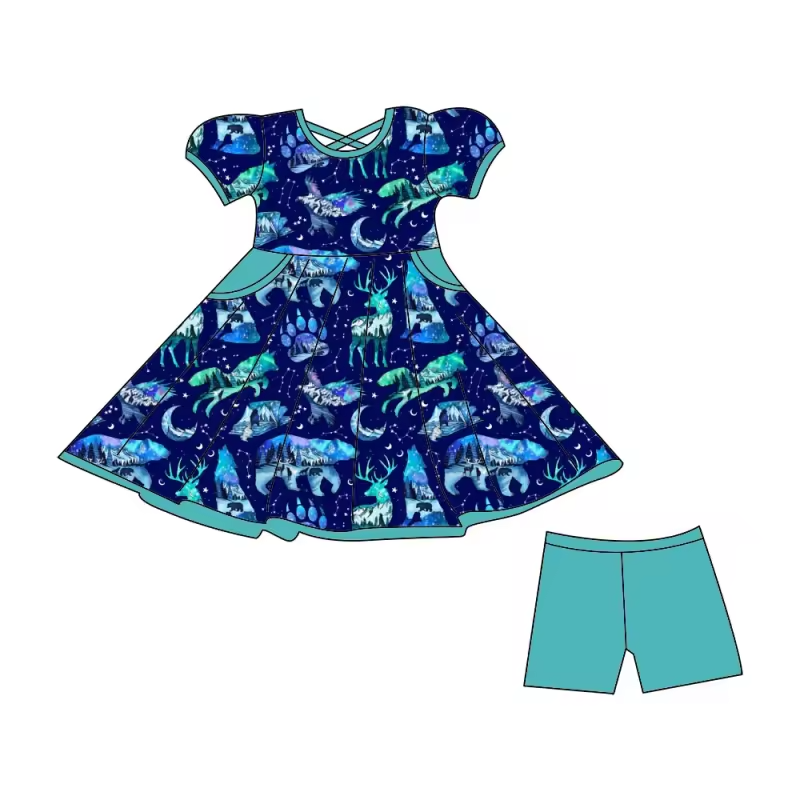 Spirit of the Timber Bamboo Childrens 2t-8y Dress & Peplum Sets