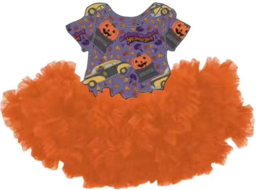 Spooky Town Express Bamboo Infants Newborn to 18m Dresses & Peplum Sets