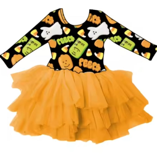 Monster Mash Munchies Bamboo Infants Newborn to 18m Dresses & Peplum Sets