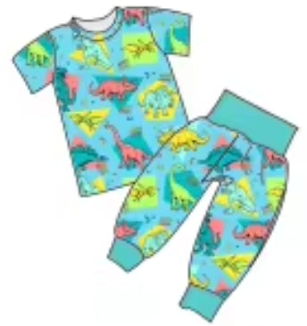 Dino Disco Bamboo Childrens 2t-8y Daywear