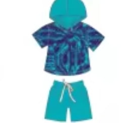 Aqua Ripple Bamboo Childrens 2t-8y Daywear