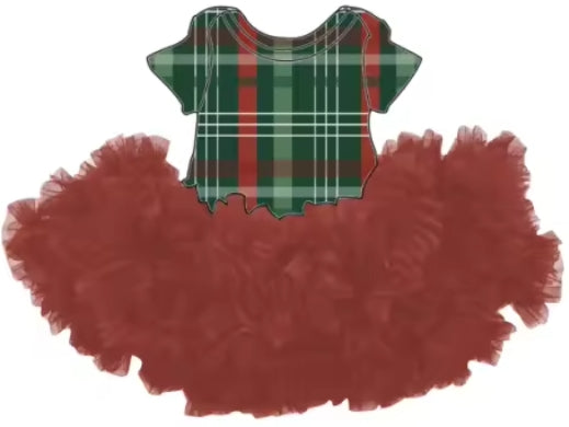 Jolly Plaid Bamboo Childrens 2t-8y Dress & Peplum Sets
