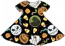 Nightmare Before Cookies Bamboo Childrens 2t-8y Dress & Peplum Sets