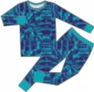 Aqua Ripple Bamboo Infants Newborn to 18m PJ's & Lounge Sets