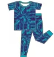 Aqua Ripple Bamboo Adult PJ's & 2pc Sets S-4X