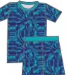 Aqua Ripple Bamboo Childrens 2t-8y PJ's & Lounge Sets