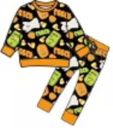 Monster Mash Munchies Bamboo Childrens 2t-8y Daywear
