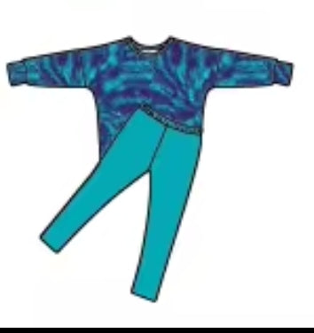 Aqua Ripple Bamboo Infants Newborn to 18m PJ's & Lounge Sets