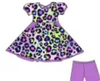 Pastel Prowl Bamboo Infants Newborn to 18m Dresses & Peplum Sets