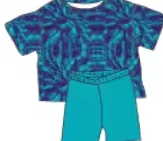 Aqua Ripple Bamboo Adult PJ's & 2pc Sets S-4X