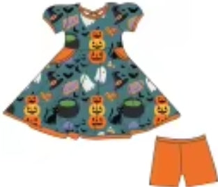 Boo Crew Bamboo Childrens 2t-8y Dress & Peplum Sets