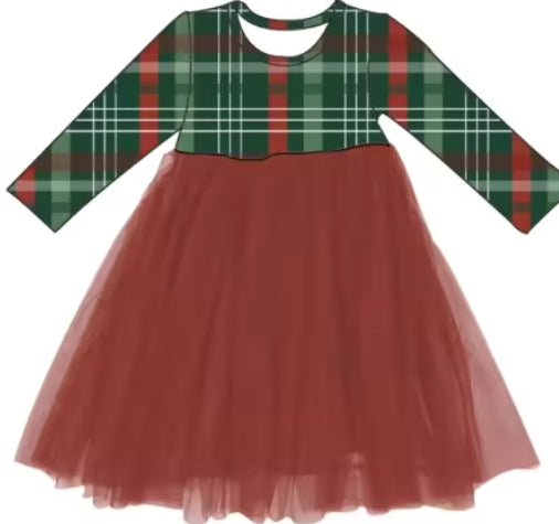 Jolly Plaid Bamboo Youth 9y to 15y Dresses & Peplum Sets